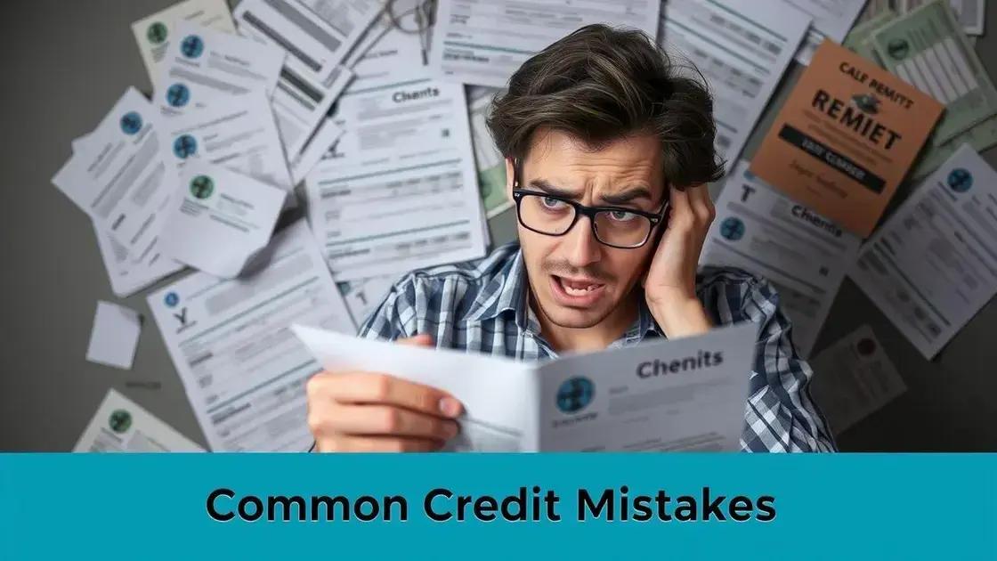 Common mistakes that hurt your credit